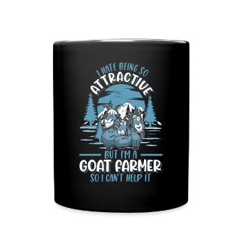 Ziegenwirt Geschenk Ziegen - Tasse einfarbig - Schwarz - Vorne