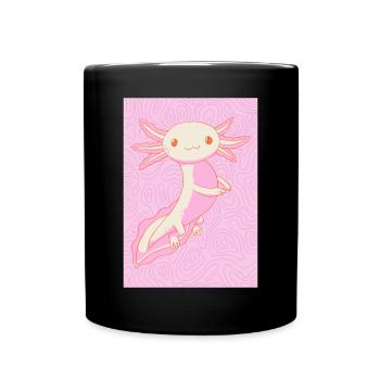 Esthétique pastel danoise Kawaii Axolotl - Mug uni - noir - Devant