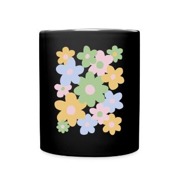 Fleurs danoises à l’esthétique pastel - Mug uni - noir - Devant