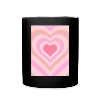 Cœur esthétique pastel danois - Mug uni - noir - Devant