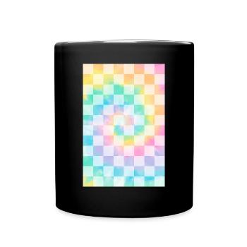 Esthétique pastel danoise Tie Dye - Mug uni - noir - Devant