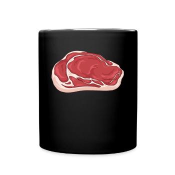 Meatcore Aesthetic Meat - Full Colour Mug - black - Front