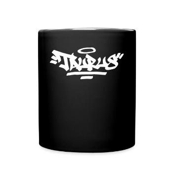 Taurus Graffiti Zodiac Hip Hop Horoskop Sternzeich - Tasse einfarbig - Schwarz - Vorne