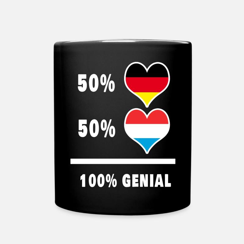 Deutschland und Luxemburg 100% Genial / Geschenk - Tasse einfarbig - Schwarz