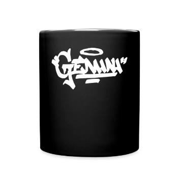 Gemini Graffiti Zodiac Hip -Hop -Horoskop -Sternze - Tasse einfarbig - Schwarz - Vorne