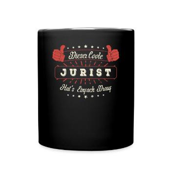 Dieser Coole Jurist Geschenk Kollegen Spruch - Tasse einfarbig - Schwarz - Vorne