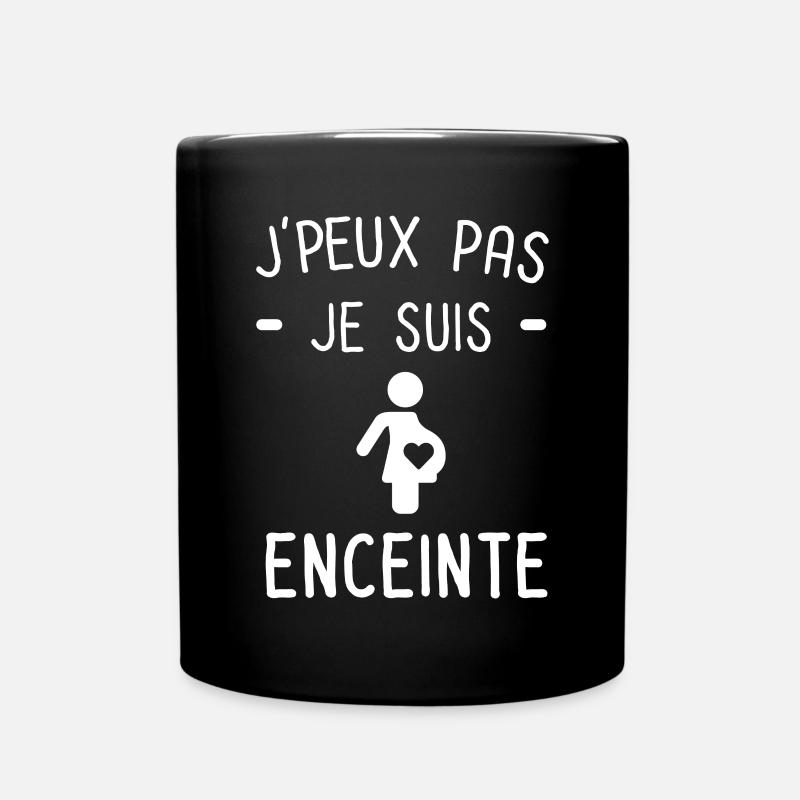 Je peux pas je suis enceinte grossesse - Mug uni - noir