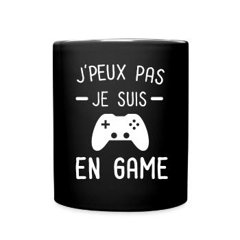 Je peux pas je suis en game - Mug uni - noir - Devant