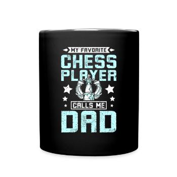 Mon joueur d'échecs préféré m'appelle papa - Mug uni - noir - Devant