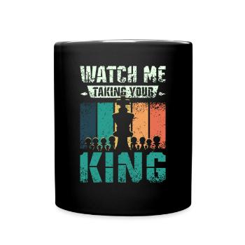 Taking your king chess - Tasse einfarbig - Schwarz - Vorne