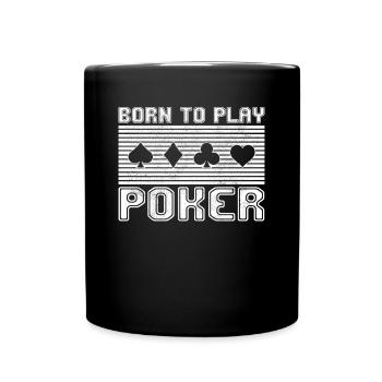 Poker - Mug uni - noir - Devant