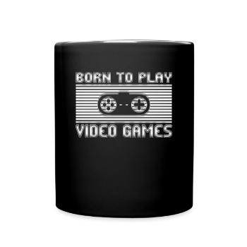 Zocken Video Games - Tasse einfarbig - Schwarz - Vorne