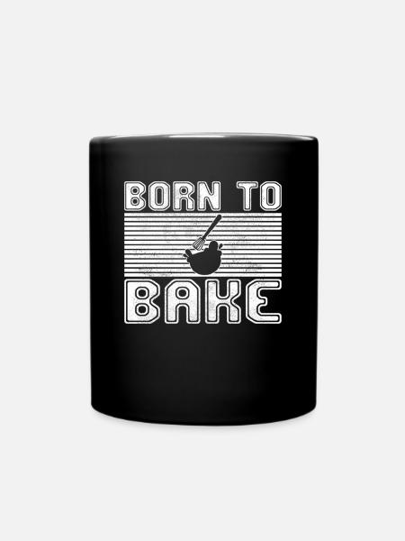 Backen - Tasse einfarbig - Schwarz