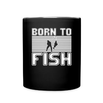 Pêche - Mug uni - noir - Devant