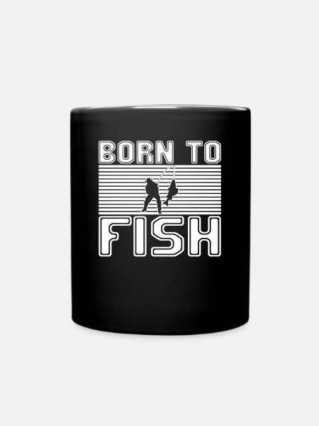 Angeln - Tasse einfarbig - Schwarz