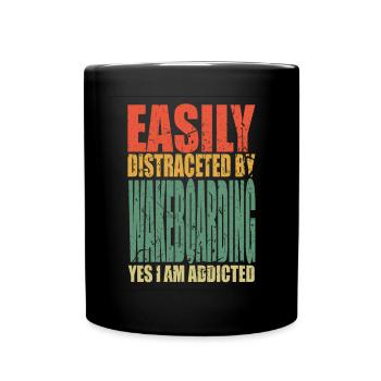 Le wakeboard dit drôle - Mug uni - noir - Devant