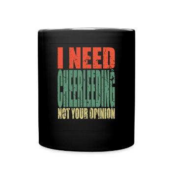 Cheerleading saying funny - Full Colour Mug - black - Front