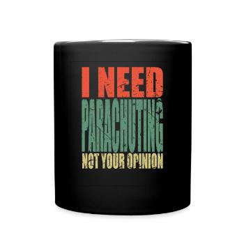 Parachutisme en disant drôle - Mug uni - noir - Devant