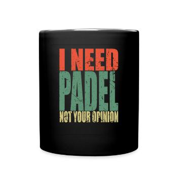 Padel Tennis Tennis Saying Funny - Full Colour Mug - black - Front