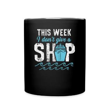 Drôle de pet de croix cette semaine je ne donne pas un navire - Mug uni - noir - Devant