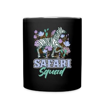 Safari Squad - Familiensafari - Tasse einfarbig - Schwarz - Vorne