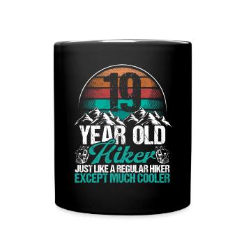 19 Birthday Hiking Mountains 19 Year Old Hiker - Tasse einfarbig - Schwarz - Vorne
