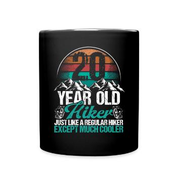 20 Birthday Hiking Mountains 20 Year Old Hiker - Tasse einfarbig - Schwarz - Vorne