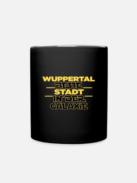 Wuppertal beste Stadt in der Galaxie - Tasse einfarbig - Schwarz