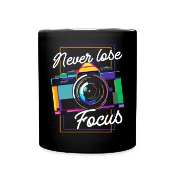 Photography Camera Lens Retro - Tasse einfarbig - Schwarz - Vorne