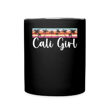 Cali Girl Kalifornien USA Amerika Kalifornier - Tasse einfarbig - Schwarz - Vorne