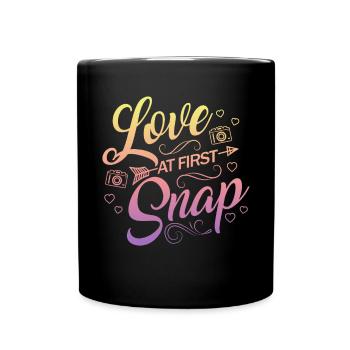 Photography Camera Lens Watercolor - Tasse einfarbig - Schwarz - Vorne