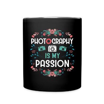 Photography Camera Lens Flowers - Tasse einfarbig - Schwarz - Vorne