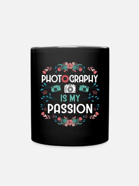 Photography Camera Lens Flowers - Tasse einfarbig - Schwarz