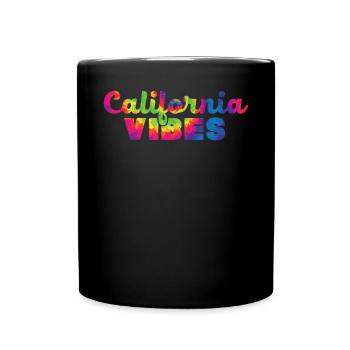 California Vibes USA Amerika Amerikanisch Kalifornisch - Tasse einfarbig - Schwarz - Vorne