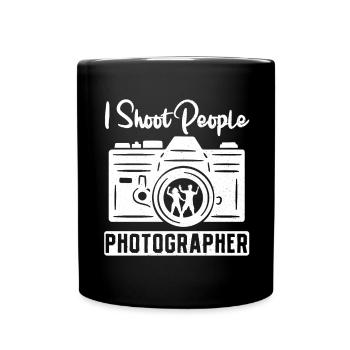 Photography Camera Lens I Shoot - Tasse einfarbig - Schwarz - Vorne
