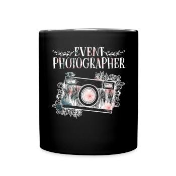Photography Camera Lens Event - Tasse einfarbig - Schwarz - Vorne