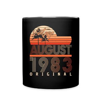 Birthday greeting for August 1983 - Full Colour Mug - black - Front
