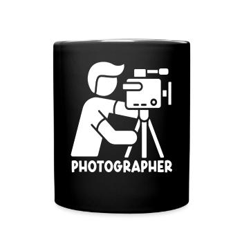 Photography Camera Lens - Tasse einfarbig - Schwarz - Vorne