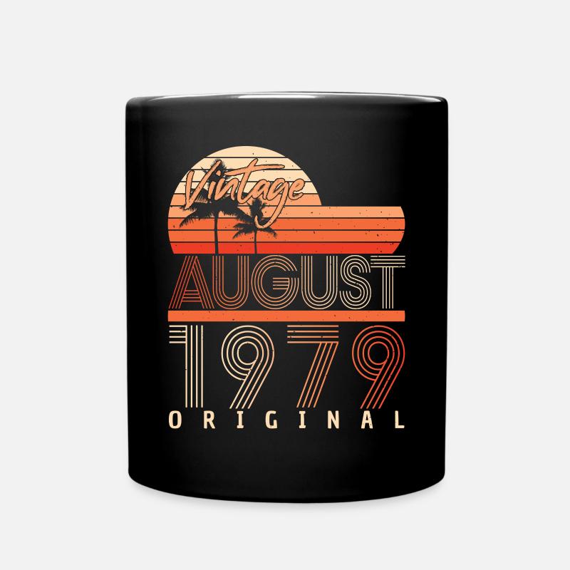 Born 1979 in August - Full Colour Mug - black