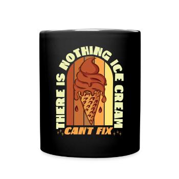 Ice Cream Cone Retro There Is - Full Colour Mug - black - Front