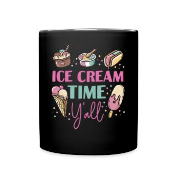 Crème glacée Cone Popsicle Crème glacée - Mug uni - noir - Devant