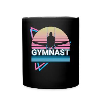 Gymnastics Gymnast Retro - Full Colour Mug - black - Front