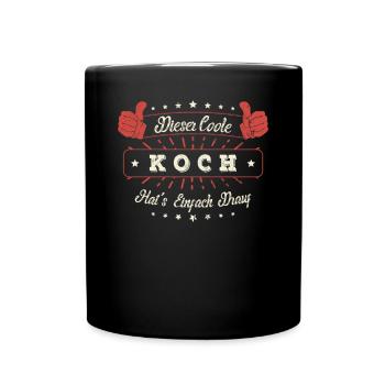 Dieser Coole Koch Geschenk Kollegen Spruch - Tasse einfarbig - Schwarz - Vorne