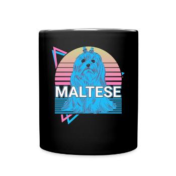 Rétro maltais - Mug uni - noir - Devant