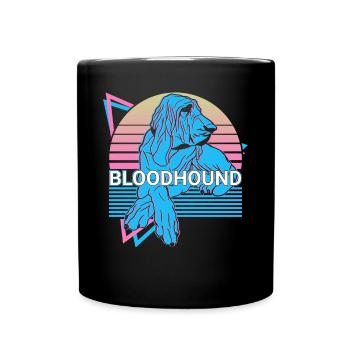 Bloodhound Retro - Tasse einfarbig - Schwarz - Vorne