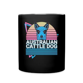 Chien de bétail australien Retro - Mug uni - noir - Devant