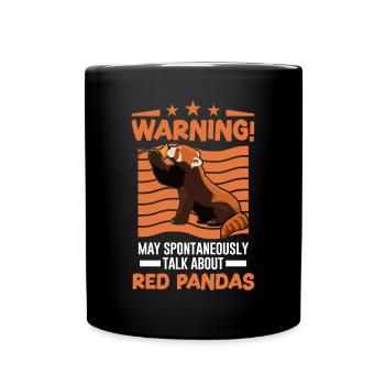 Peut parler spontanément des pandas roux - Mug uni - noir - Devant
