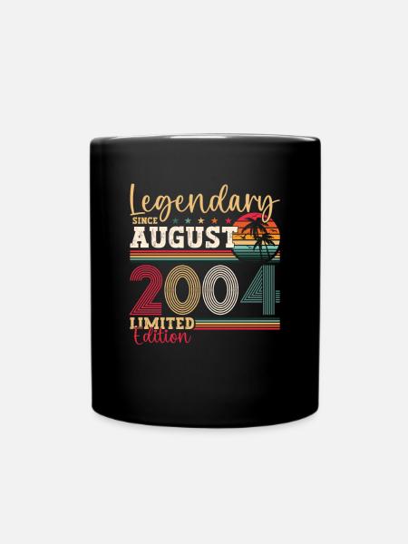 Légendaire Août 2004 18th Birthday Gift Fun - Mug uni - noir