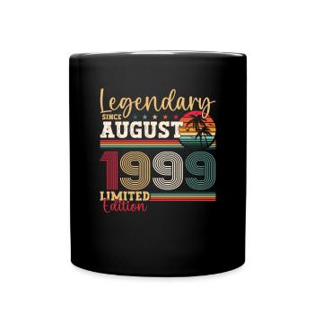 Legendär August 1999 24. Geburtstag Geschenk Fun - Tasse einfarbig - Schwarz - Vorne