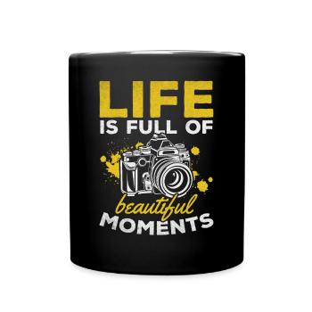 Photography life is full of beautiful moments - - Full Colour Mug - black - Front